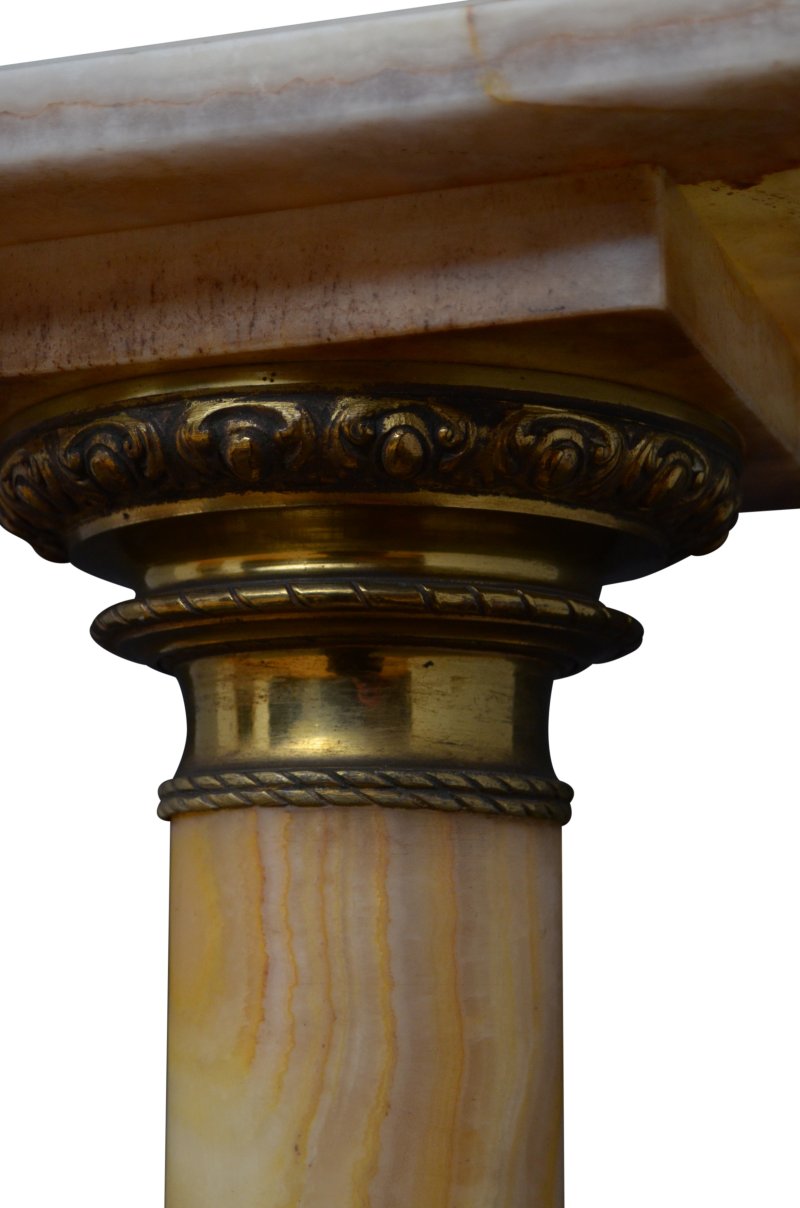 Two Superb Antique Marble Columns - Onyx Pedestals - Image 8